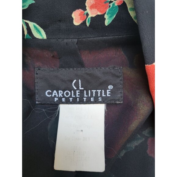 Carole Little jacket lightweight floral blazer 1980s, Vibrant Colors Size L - Picture 9 of 13